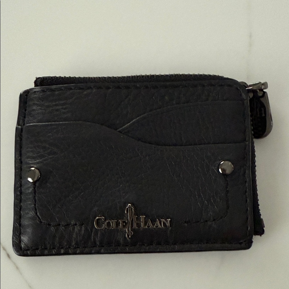 Cole Haan Black Leather Card Holder
